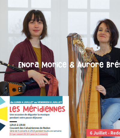 Aurore Bréger, harpe, et Enora Morice, smallpipes et voix - musique celtique